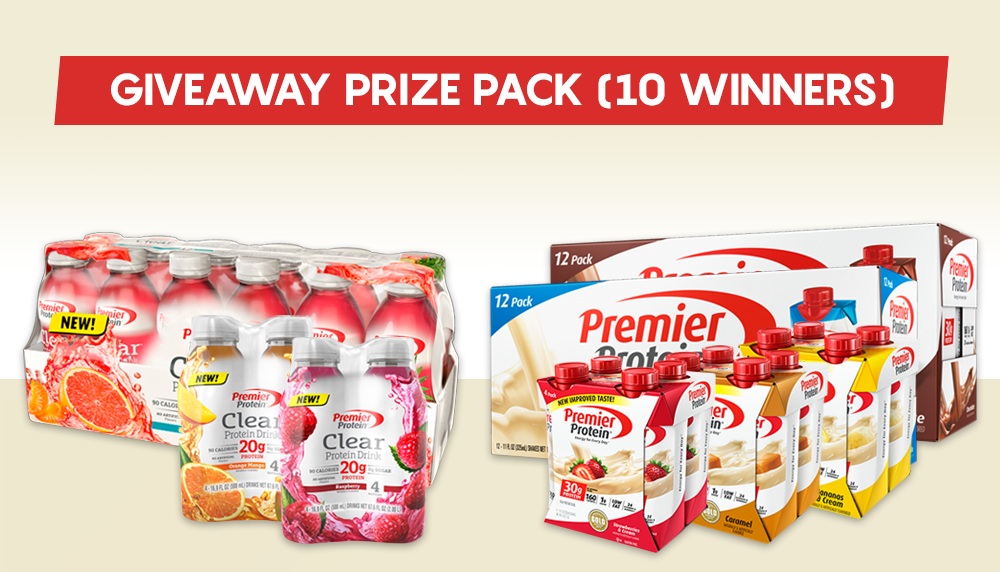 NEW Premier Protein Clear Protein Drink Giveaway - 10 Winners ...